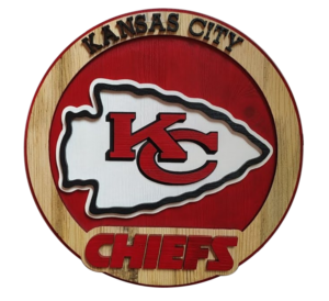 Chiefs00 Cuadro decorativo de madera Kansas City Chiefs 2