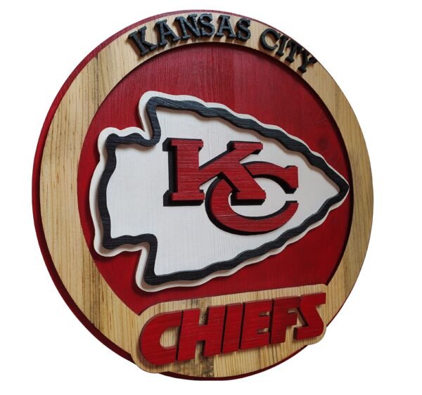 Cuadro decorativo de madera Kansas City Chiefs 2