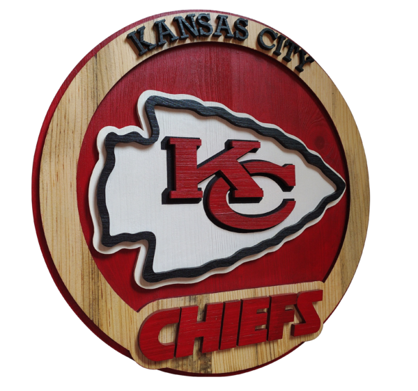 Cuadro decorativo de madera Kansas City Chiefs 2