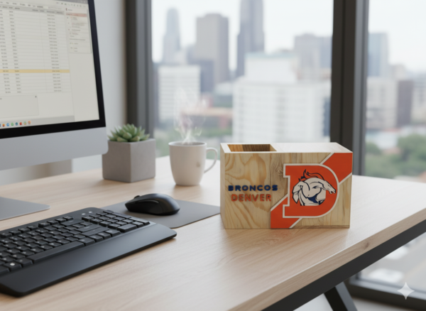 Organizador de madera Broncos de Denver