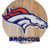 Cuadro decorativo de madera de los Broncos