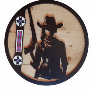 Cuadro de madera Vaquera