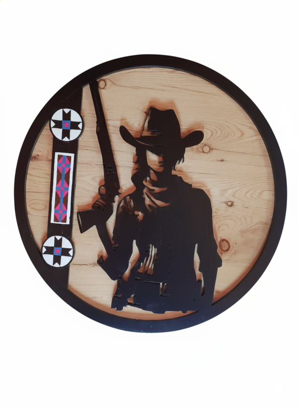 Cuadro de madera Vaquera