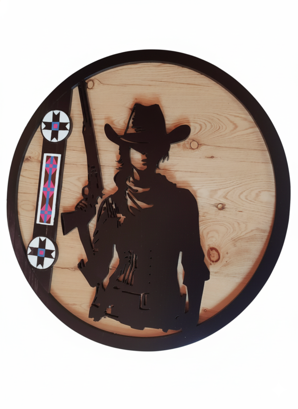 Cuadro de madera Vaquera