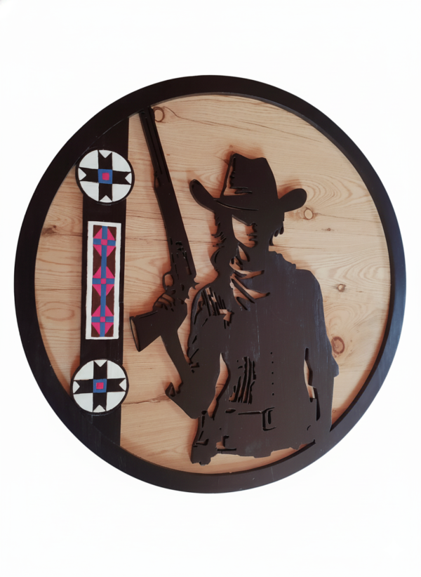 Cuadro de madera Vaquera