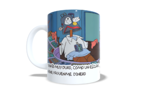 Taza Mug Los Simpsons Trabajo Muy Duro 11oz