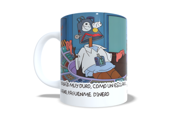 Taza Mug Los Simpsons Trabajo Muy Duro 11oz