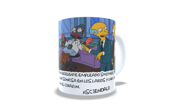 Taza Mug Los Simpsons Trabajo Muy Duro 11oz
