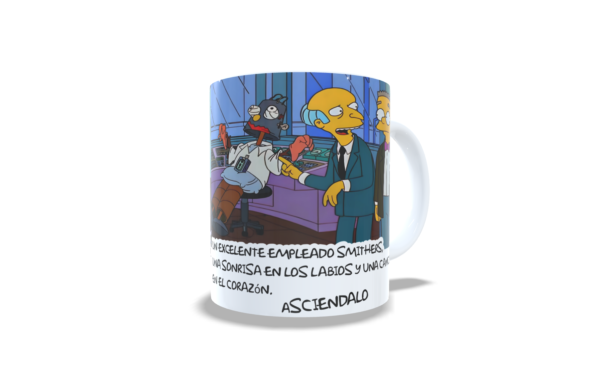 Taza Mug Los Simpsons Trabajo Muy Duro 11oz