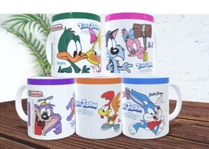 Coleccion Sabrimagicos1 Colección 5 Tazas Cerámicas Sabrimagicos Tiny Toons 11oz