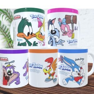 Colección 5 Tazas Cerámicas Sabrimagicos Tiny Toons 11oz