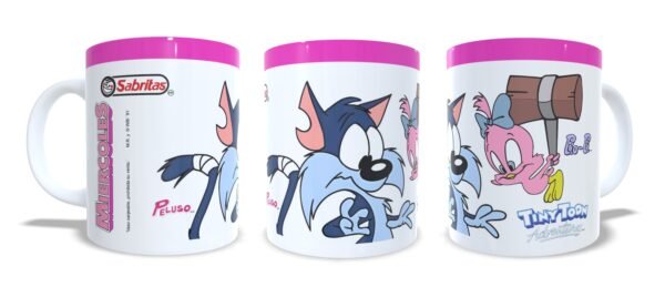 Miercoles Piopio j Colección 5 Tazas Cerámicas Sabrimagicos Tiny Toons 11oz