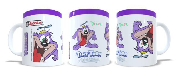 Viernes Dizzy j Colección 5 Tazas Cerámicas Sabrimagicos Tiny Toons 11oz